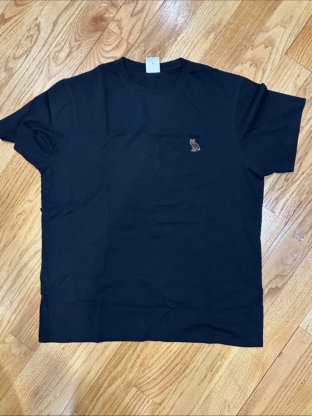 Ovo Drake Black Men's Crew Neck T‑Shirt Black Large